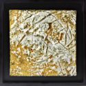 «MATERIOGRAPHY» n°162 Glass on Gold 9,8x9,8in.