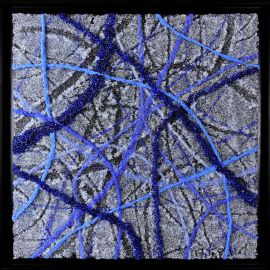 "MATERIOGRAPHY"n°227 Verre sur Noir 60x60cm