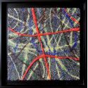 "MATERIOGRAPHY"n°219 Lignes de Verre sur Graphite 30x30cm