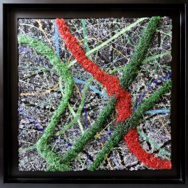 "MATERIOGRAPHY" n°224 lignes de Verre 30x30cm