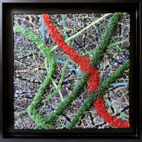 "MATERIOGRAPHY" n°224 lignes de Verre 30x30cm