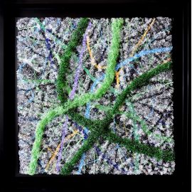  "MATERIOGRAPHY"n°225 Verre sur Graphite 30x30cm